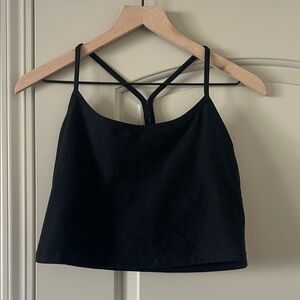 Beyond Yoga Black Spacedye Crop Top